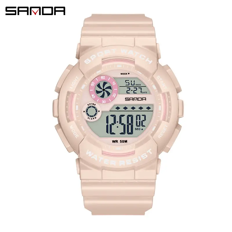 Sanda Black Digital Analog Watch for Kids & Students