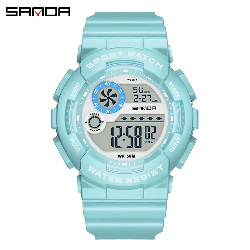 Sanda Black Digital Analog Watch for Kids & Students