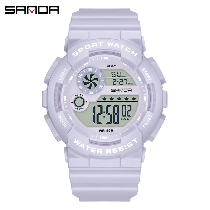 Sanda Black Digital Analog Watch for Kids & Students