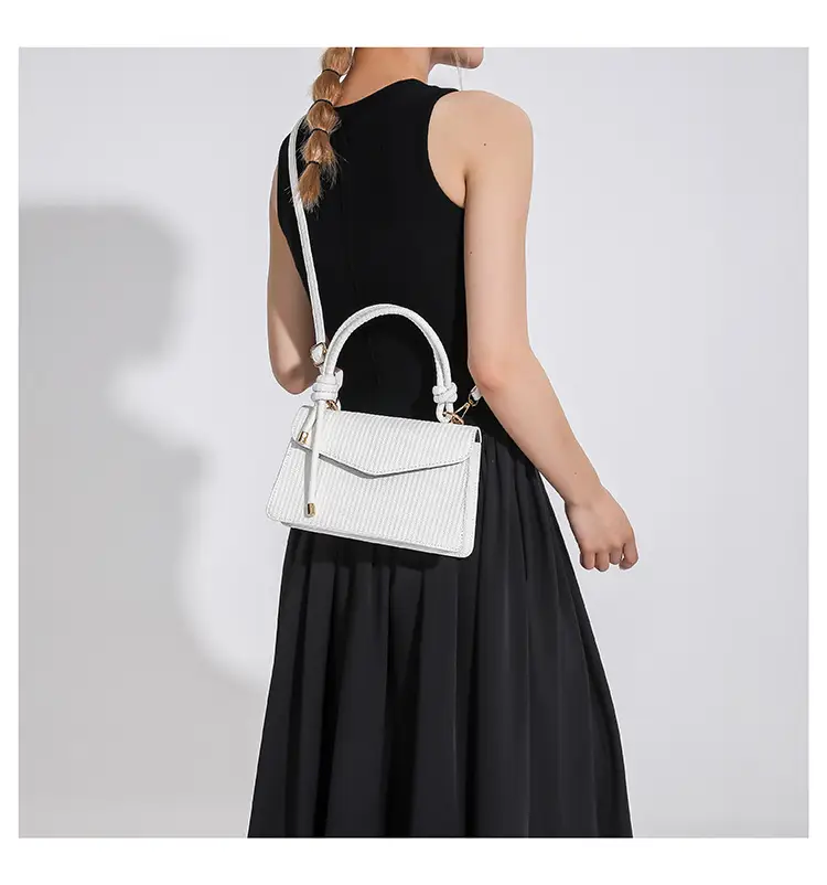 White Women's Shoulder Crossbody Bag 2023 Summer Commuter — feature 11