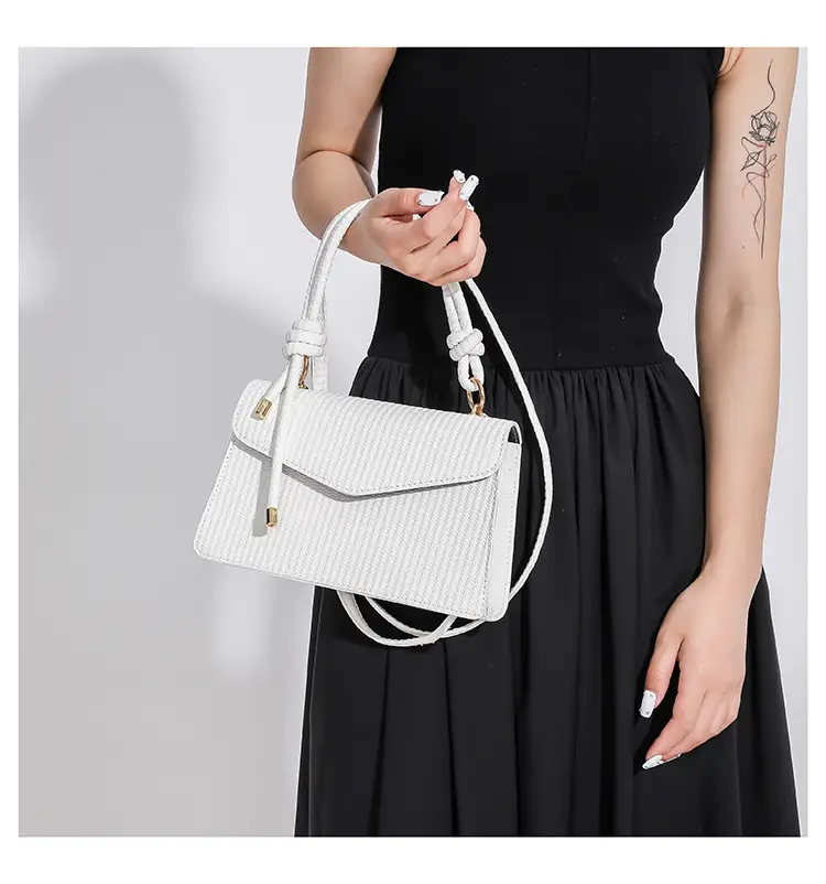 White Women's Shoulder Crossbody Bag 2023 Summer Commuter — feature 9