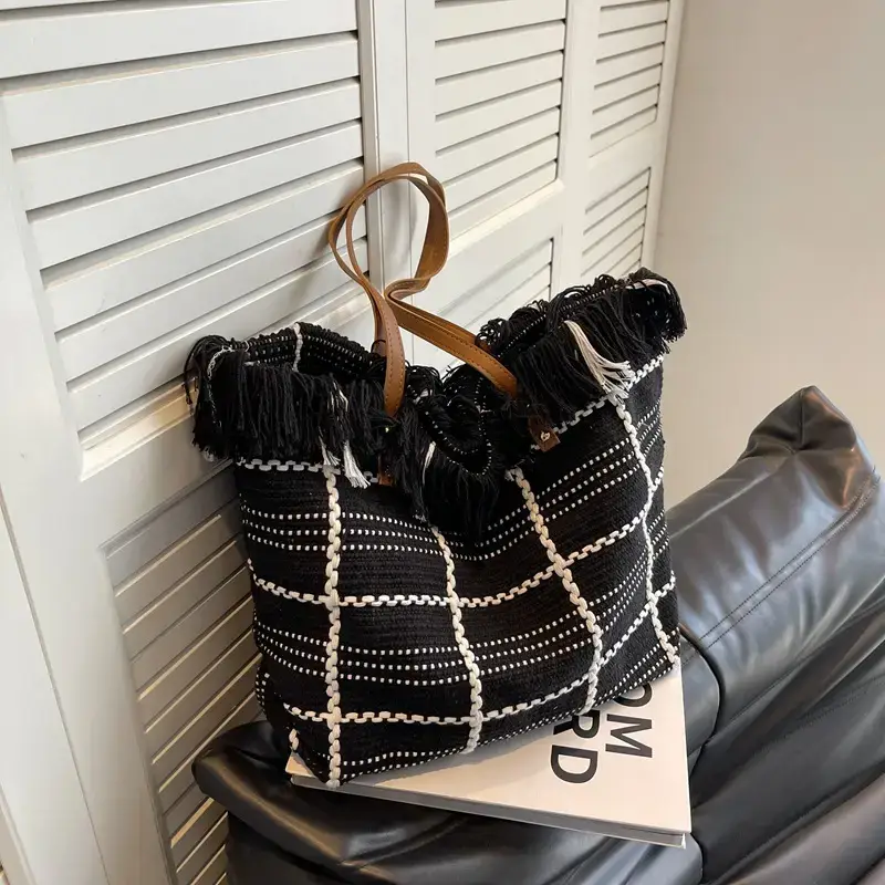 Green Knitted Shoulder Bag for Women 2023 Summer - Image 6