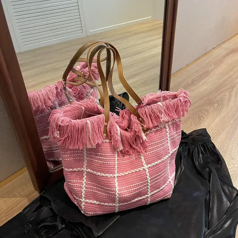 Green Knitted Shoulder Bag for Women 2023 Summer - Image 8