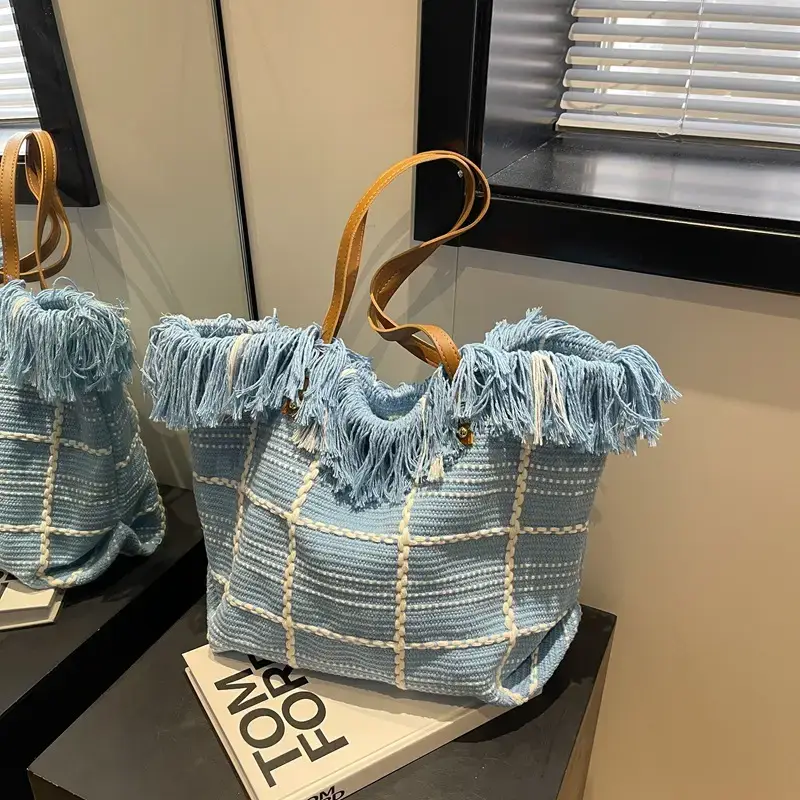 Green Knitted Shoulder Bag for Women 2023 Summer - Image 9