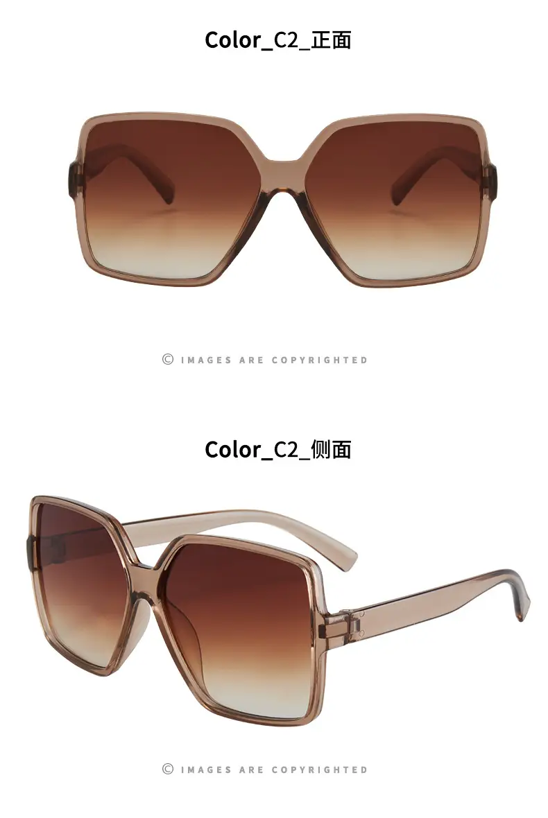 New Women's Anti-UV Square Sunglasses Black — feature 8