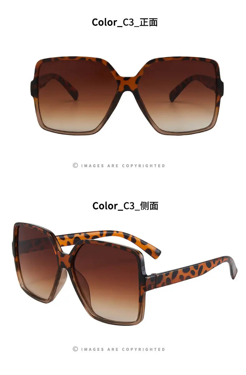 New Women's Anti-UV Square Sunglasses Black — feature 9
