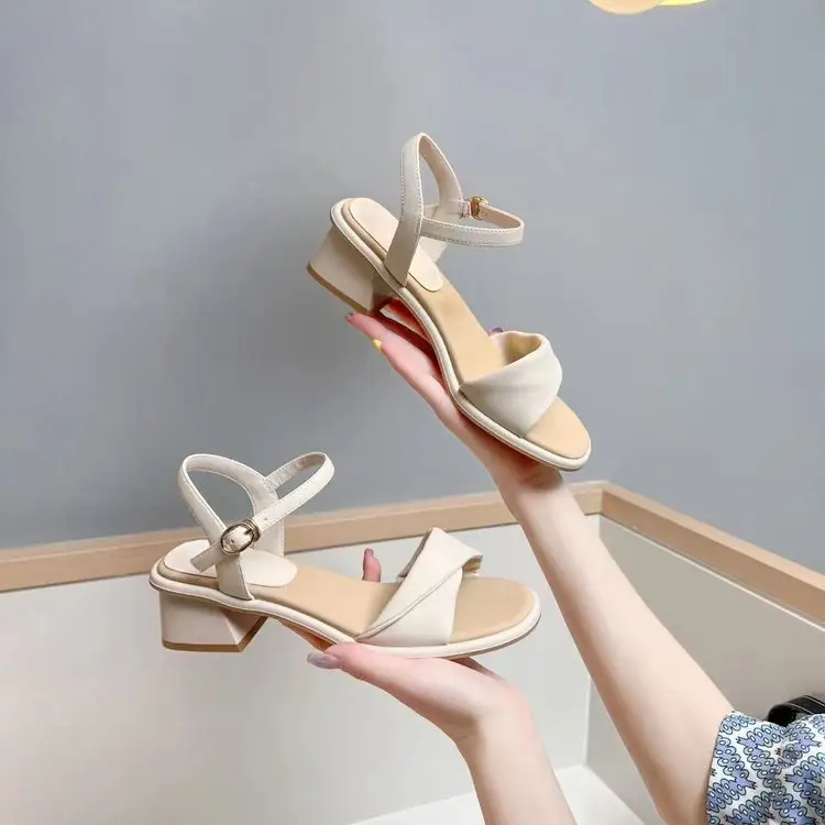 Women's Chunky Heels with Bow Sandal 2023 Summer — feature 12
