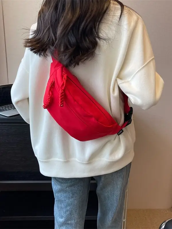 Orange Japanese Style Waist Bag for Women - Image 9