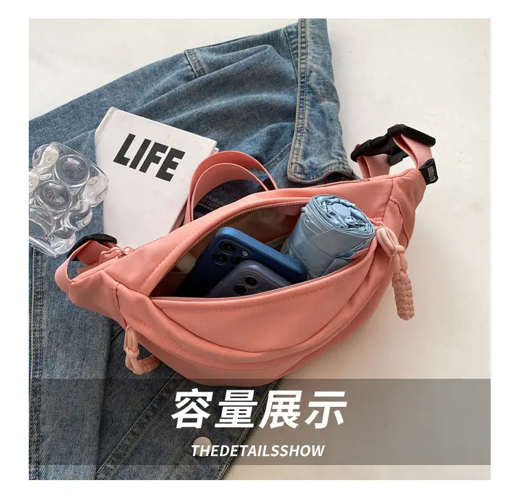 Orange Japanese Style Waist Bag for Women — feature 9