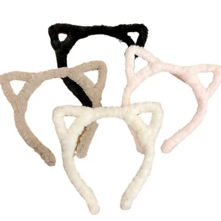 Cute Plush Cat Ear Hairband for Girls - Image 15