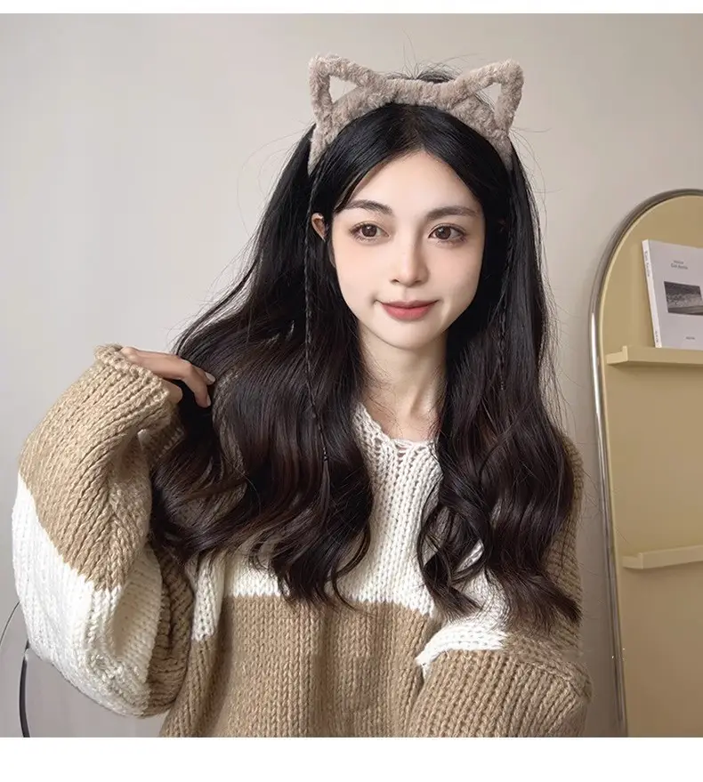 Cute Plush Cat Ear Hairband for Girls — feature 11
