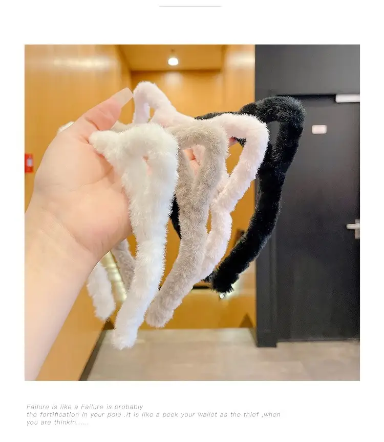 Cute Plush Cat Ear Hairband for Girls — feature 12