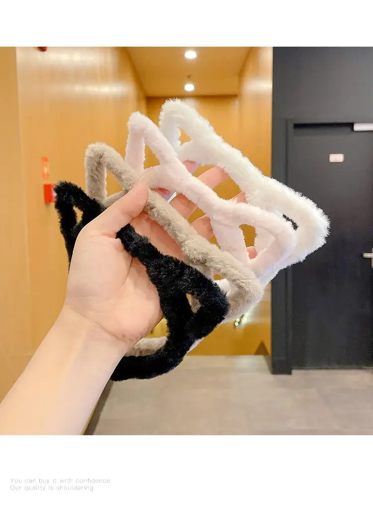 Cute Plush Cat Ear Hairband for Girls — feature 13