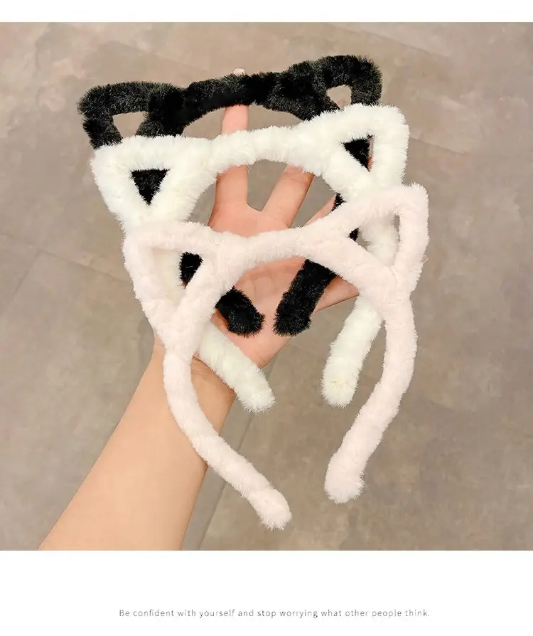 Cute Plush Cat Ear Hairband for Girls — feature 16