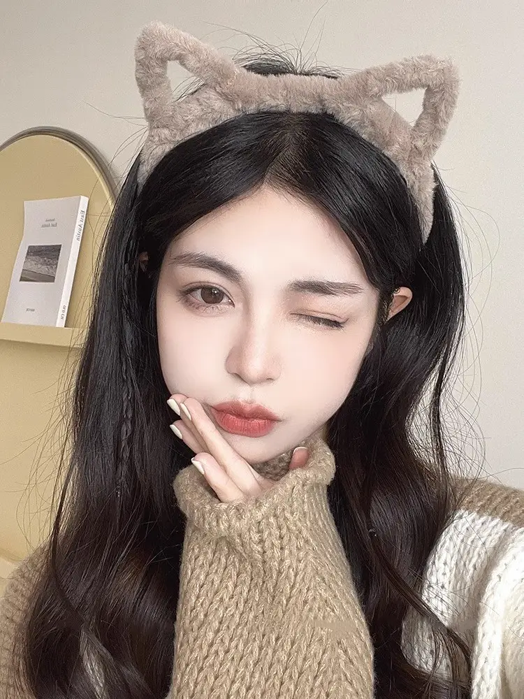 Cute Plush Cat Ear Hairband for Girls — feature 6
