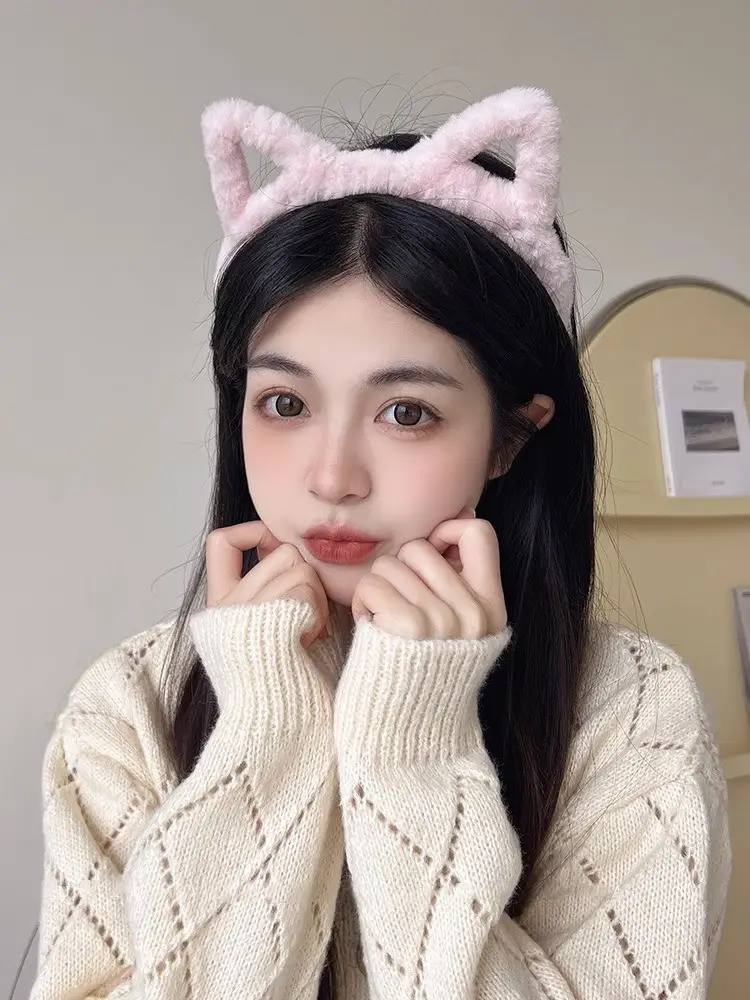 Cute Plush Cat Ear Hairband for Girls — feature 7