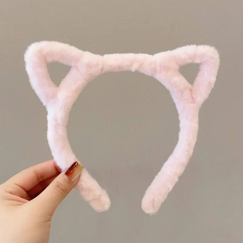 Cute Plush Cat Ear Hairband for Girls - Image 5