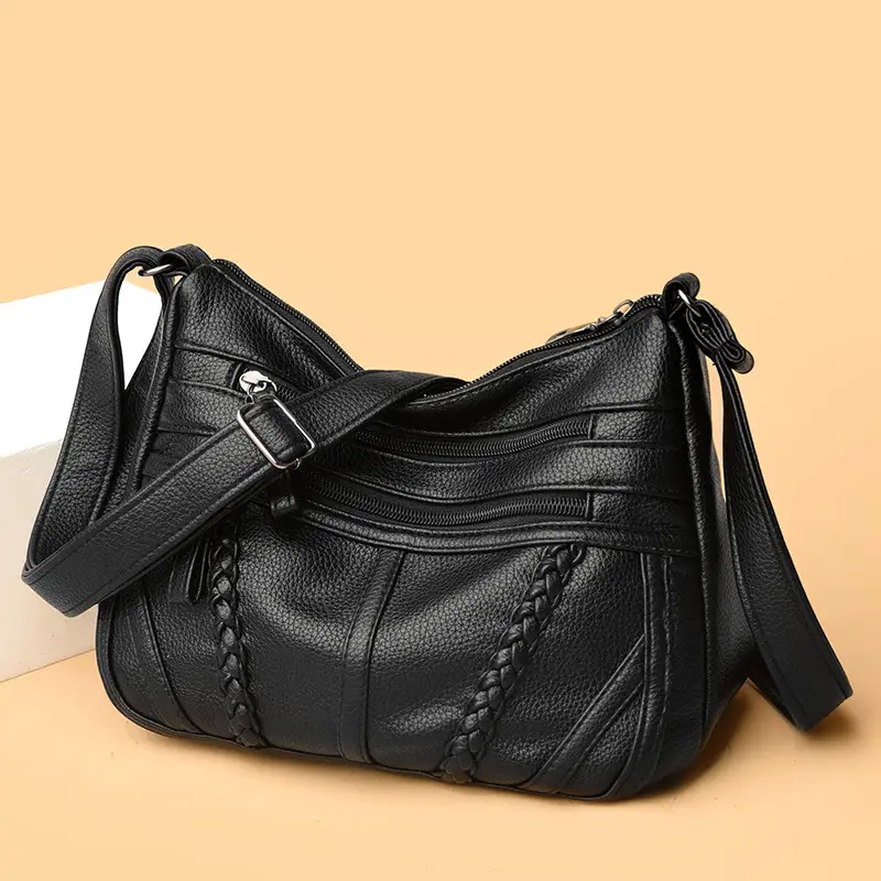 Black Quilted Crossbody Bag for Women 2026 - Image 2