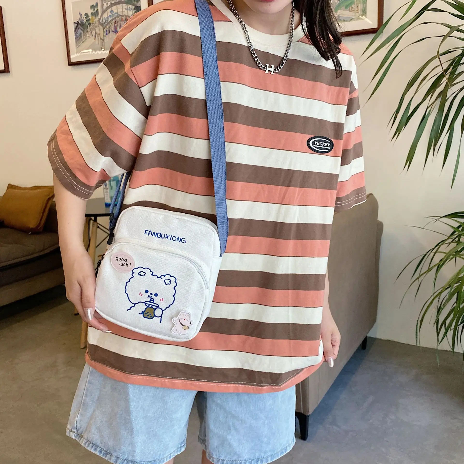 Cute Cartoon Cartoon Mobile Phone Bag 2023 New Printed Sweet Shoulder Crossbody — feature 16