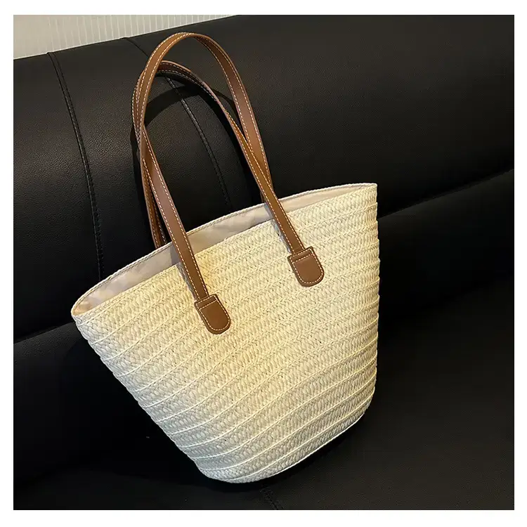 Women's Green Straw Woven Shoulder Bag Large Capacity — feature 29