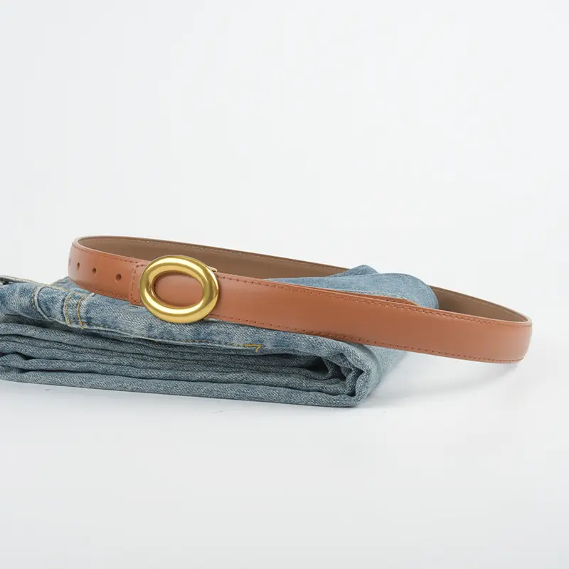 2023 New Leather Round Buckle Women's Belt - Image 25