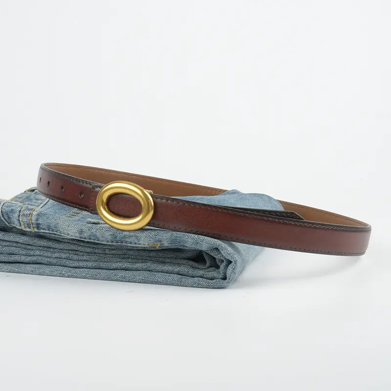 2023 New Leather Round Buckle Women's Belt - Image 26