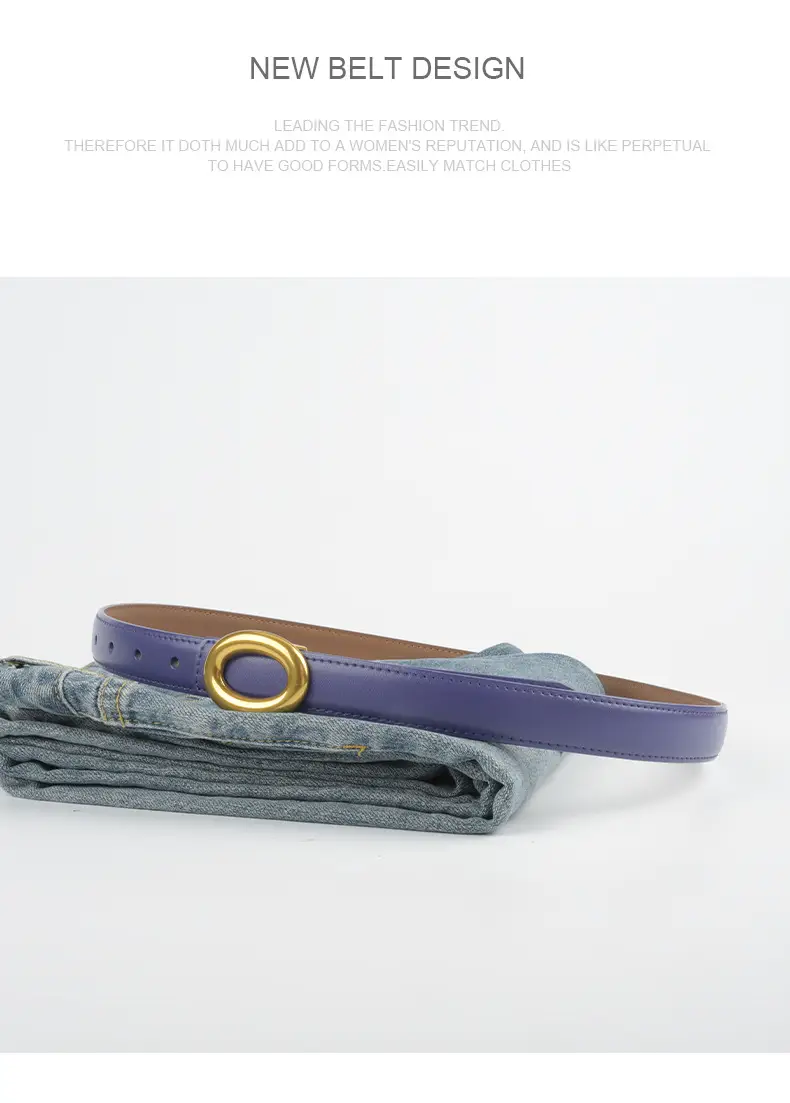 2023 New Leather Round Buckle Women's Belt β feature 14