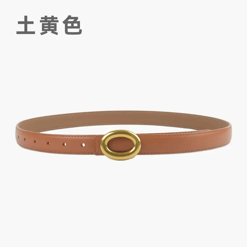 2023 New Leather Round Buckle Women's Belt - Image 10