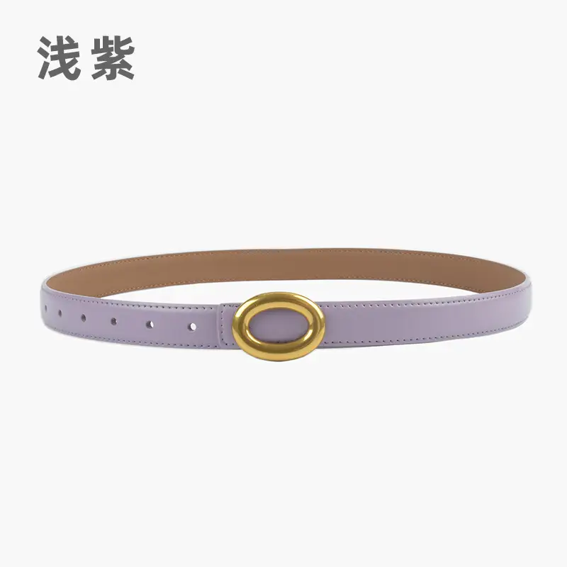 2023 New Leather Round Buckle Women's Belt - Image 12