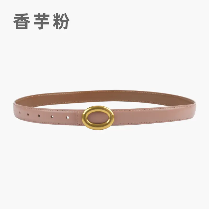 2023 New Leather Round Buckle Women's Belt - Image 13