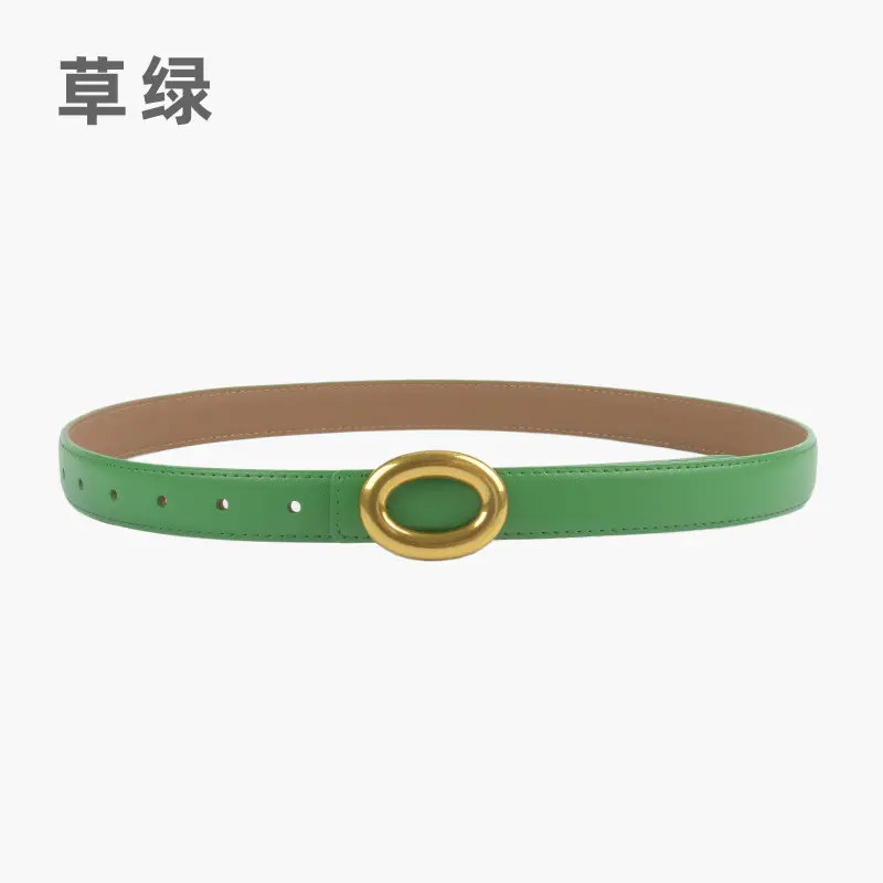 2023 New Leather Round Buckle Women's Belt - Image 14