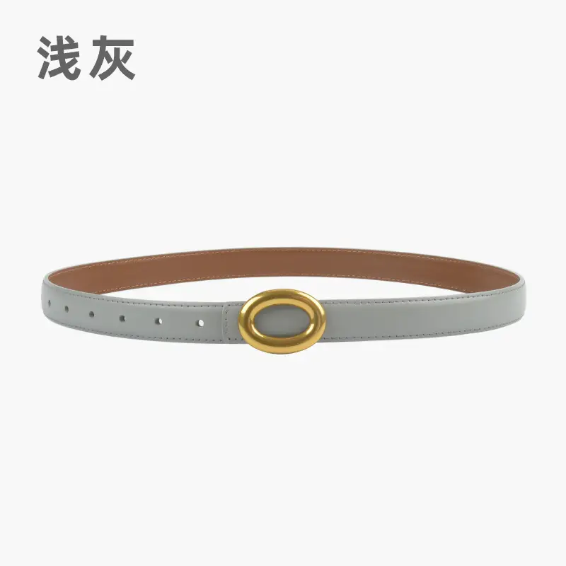 2023 New Leather Round Buckle Women's Belt - Image 19