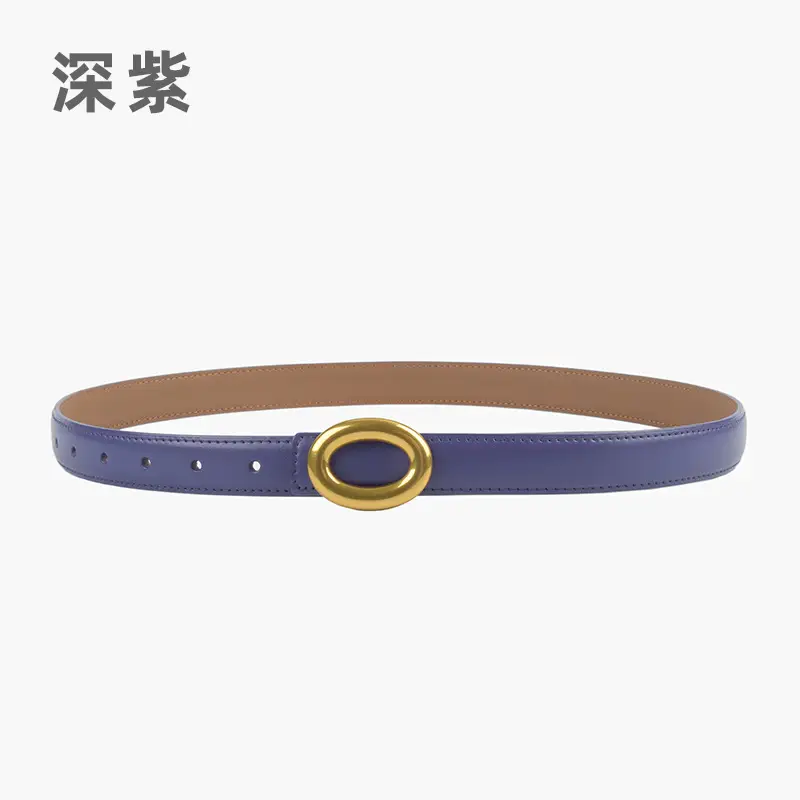 2023 New Leather Round Buckle Women's Belt - Image 20