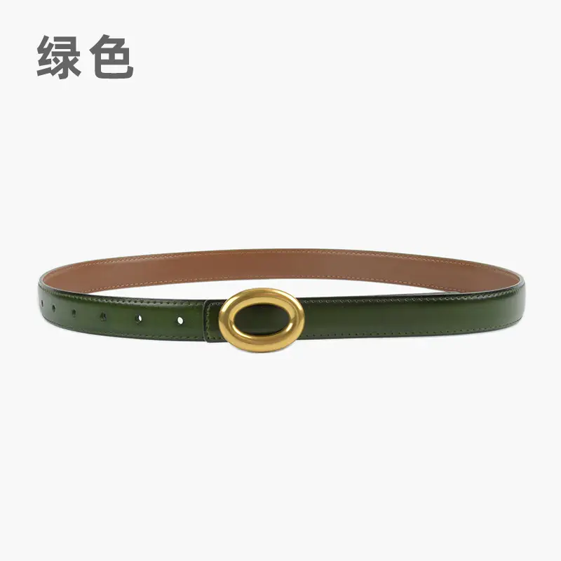 2023 New Leather Round Buckle Women's Belt - Image 22