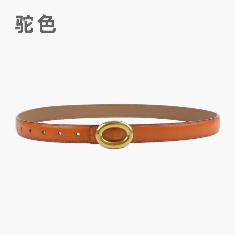 2023 New Leather Round Buckle Women's Belt - Image 3