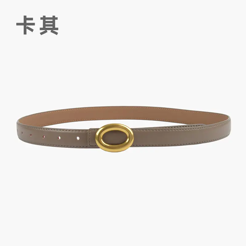 2023 New Leather Round Buckle Women's Belt - Image 4