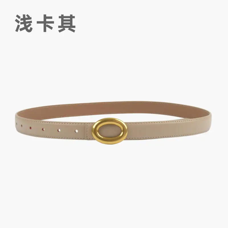 2023 New Leather Round Buckle Women's Belt - Image 5