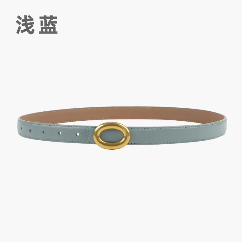 2023 New Leather Round Buckle Women's Belt - Image 8