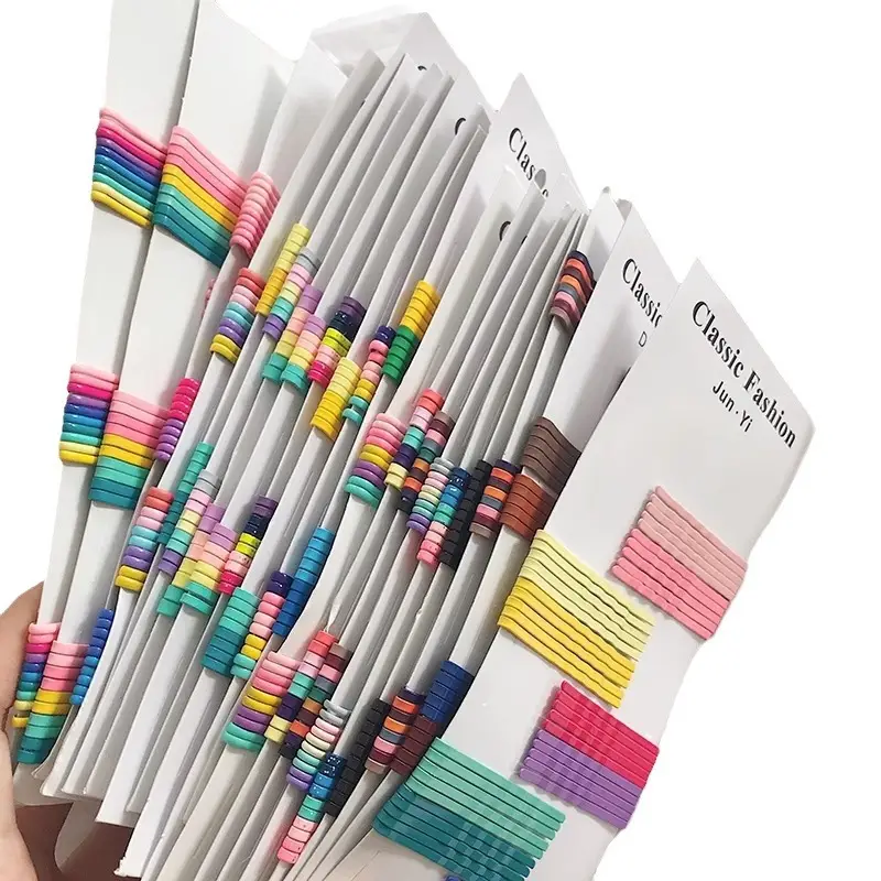 Colorful Striped Hairpins for Girls 5 Pack