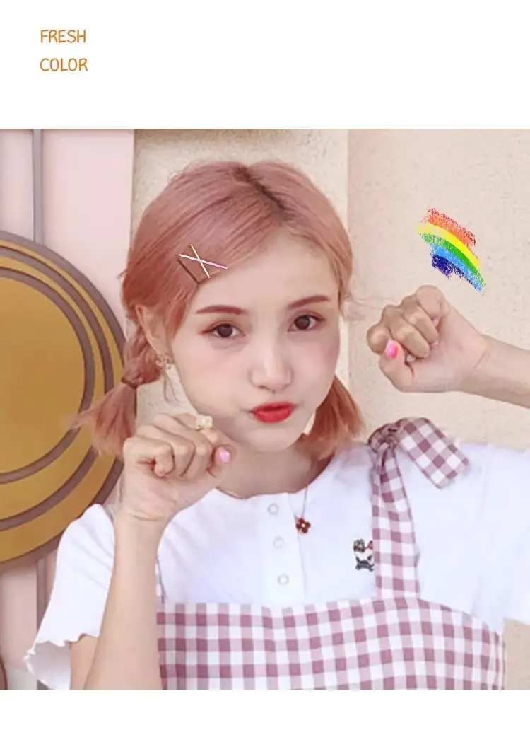 Colorful Striped Hairpins for Girls 5 Pack — feature 10
