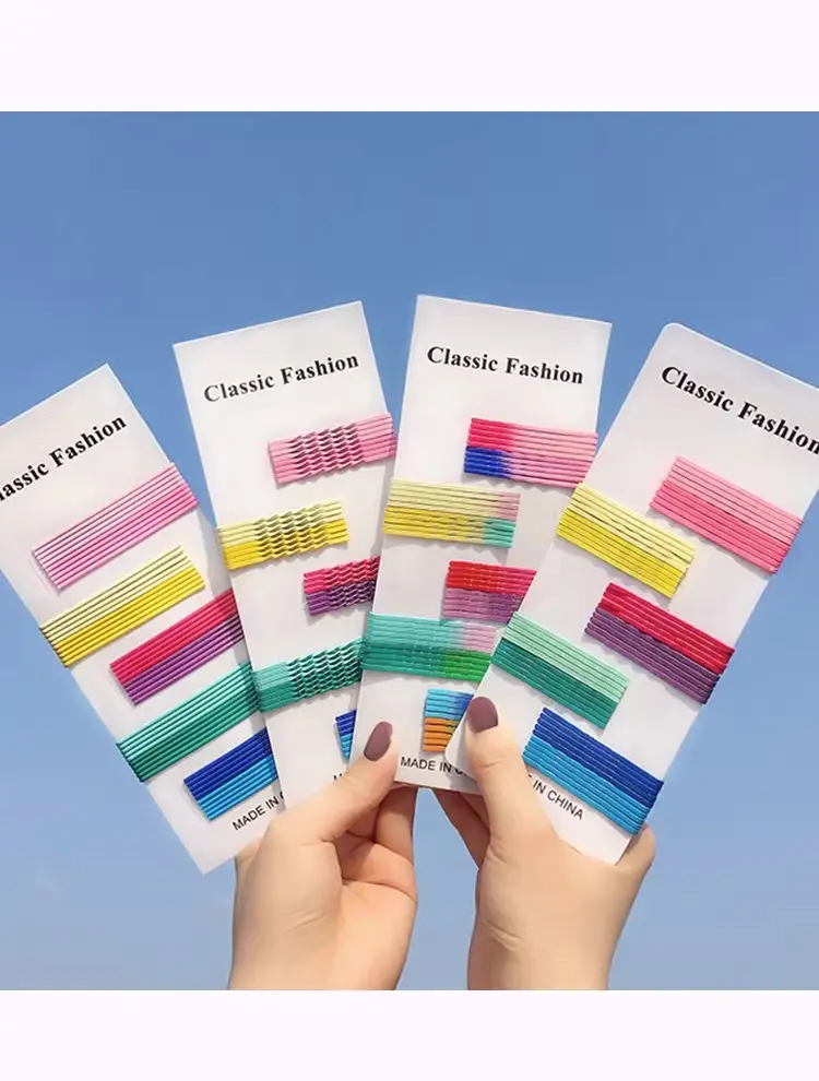 Colorful Striped Hairpins for Girls 5 Pack — feature 12
