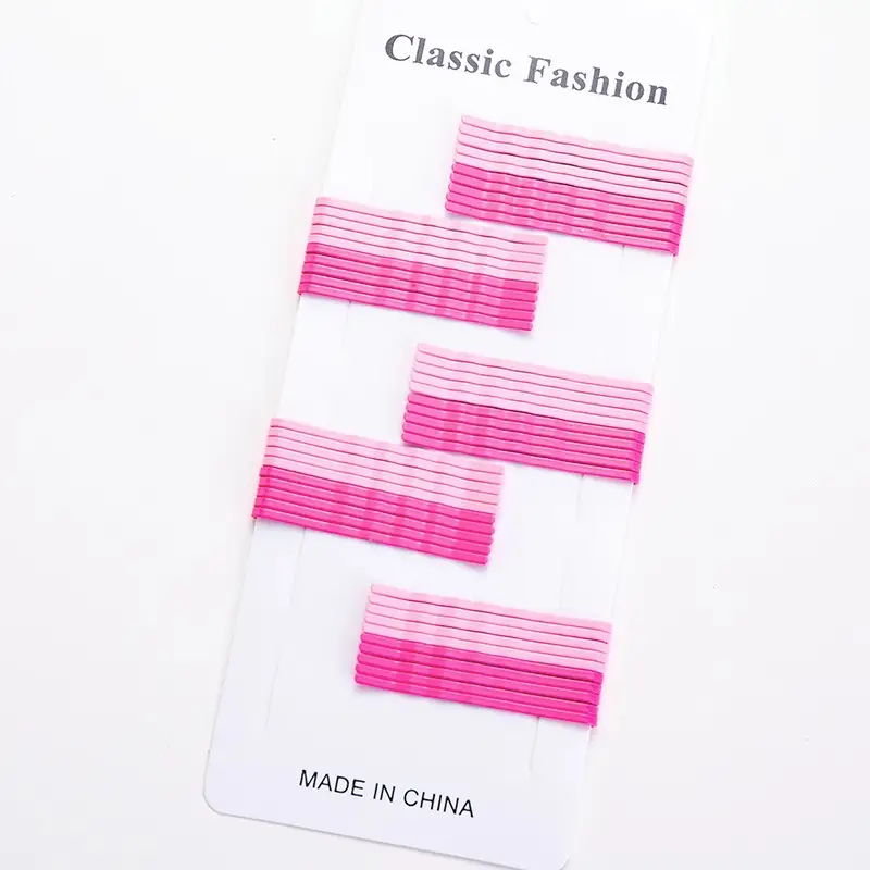 Colorful Striped Hairpins for Girls 5 Pack