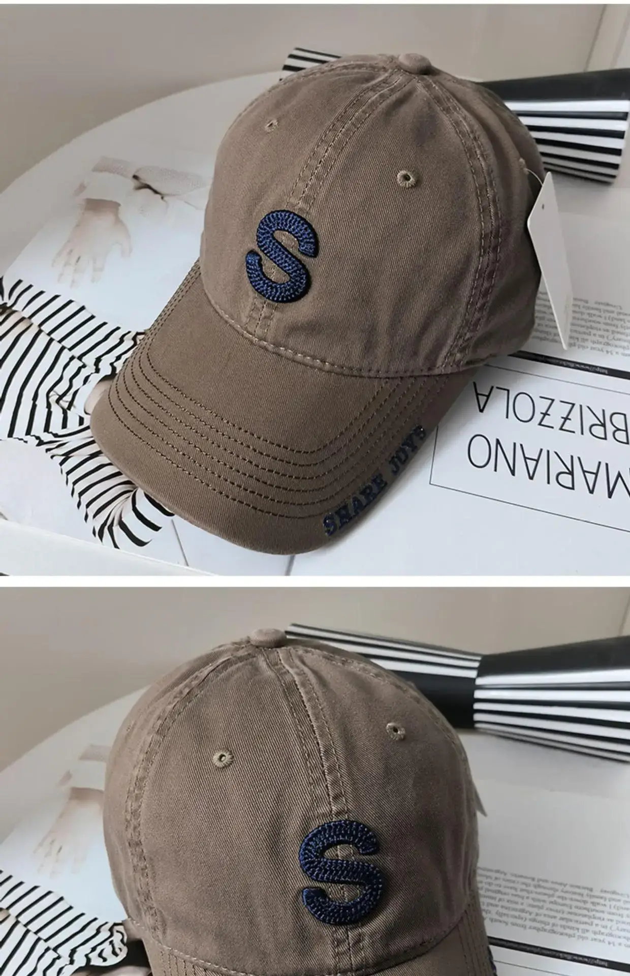 Women's Brown Logo Baseball Cap 2023 Summer — feature 11