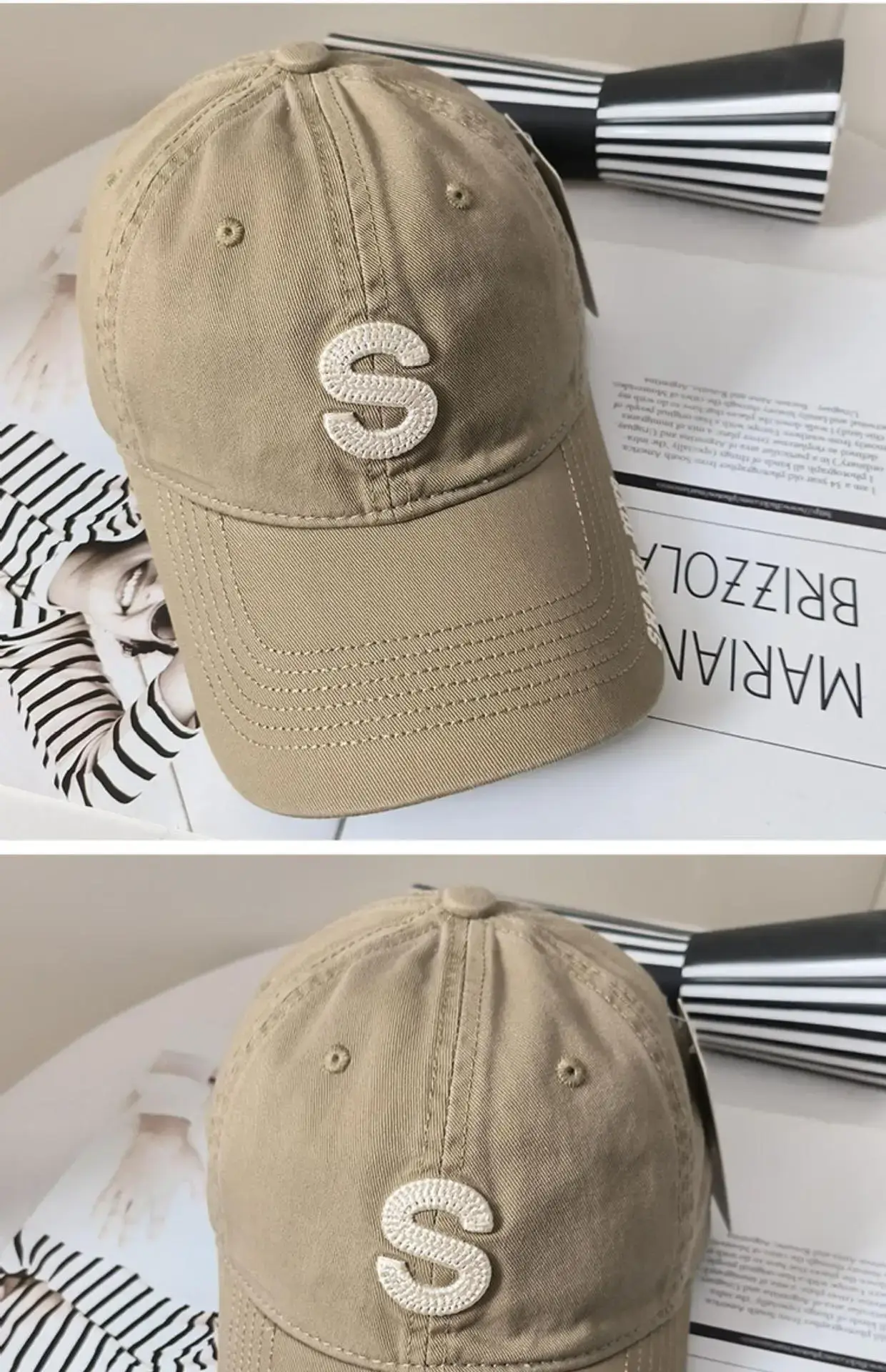 Women's Brown Logo Baseball Cap 2023 Summer — feature 15