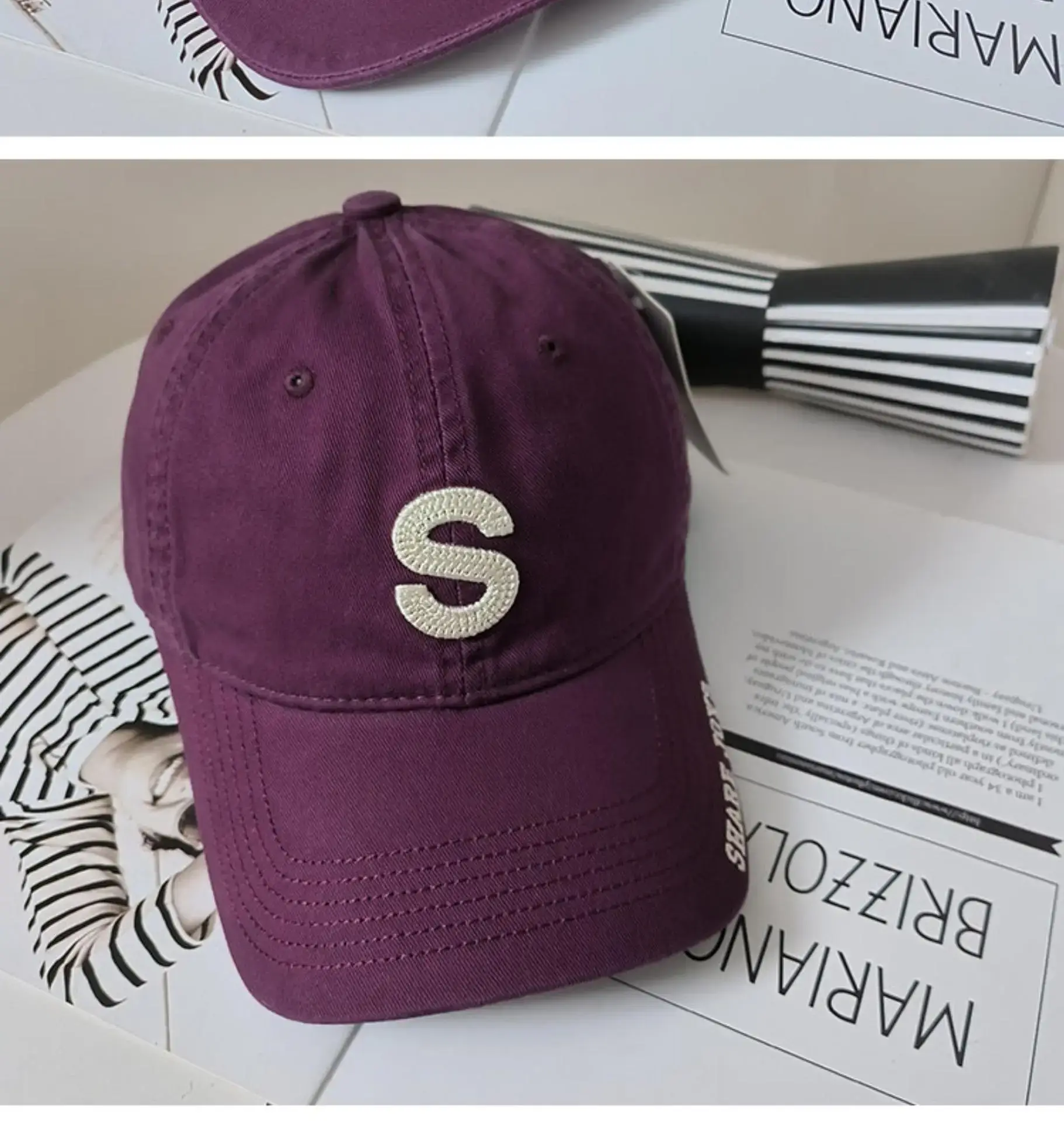 Women's Brown Logo Baseball Cap 2023 Summer — feature 18
