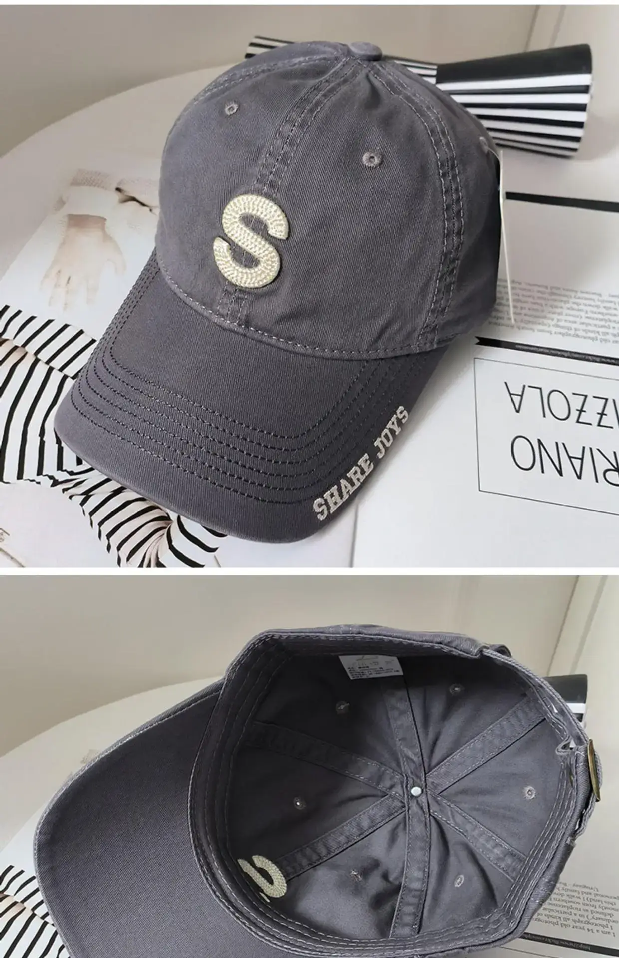 Women's Brown Logo Baseball Cap 2023 Summer — feature 7