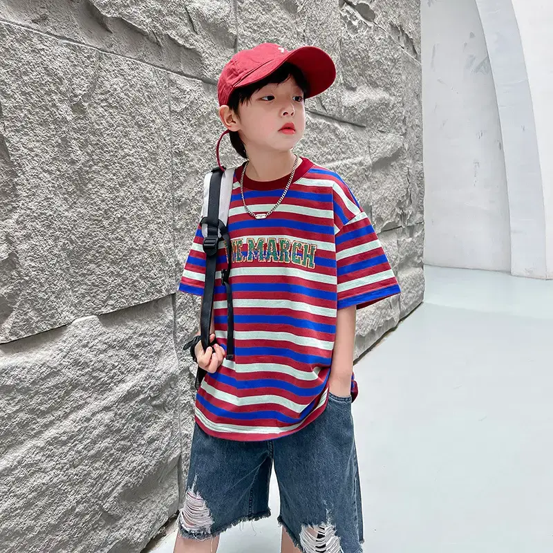 Trendy Boys Striped T-Shirt Summer 2024 - Image 2