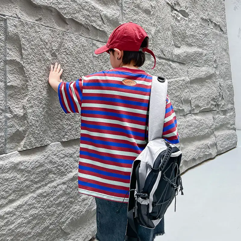 Trendy Boys Striped T-Shirt Summer 2024 - Image 5