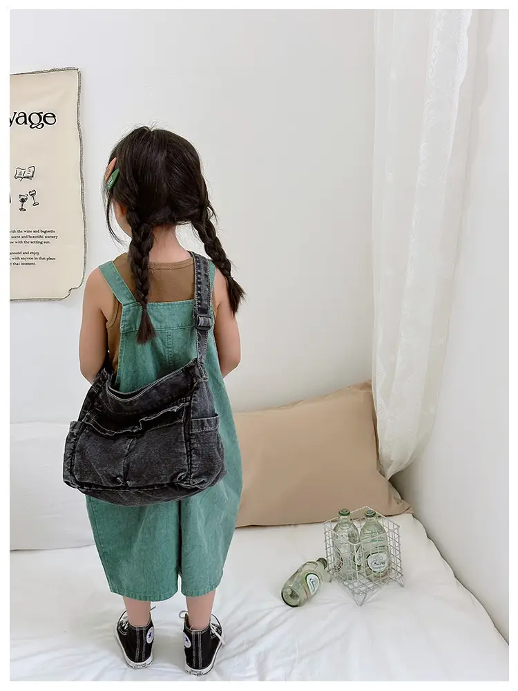 Blue Korean Artistic Shoulder Bag for Girls — feature 10