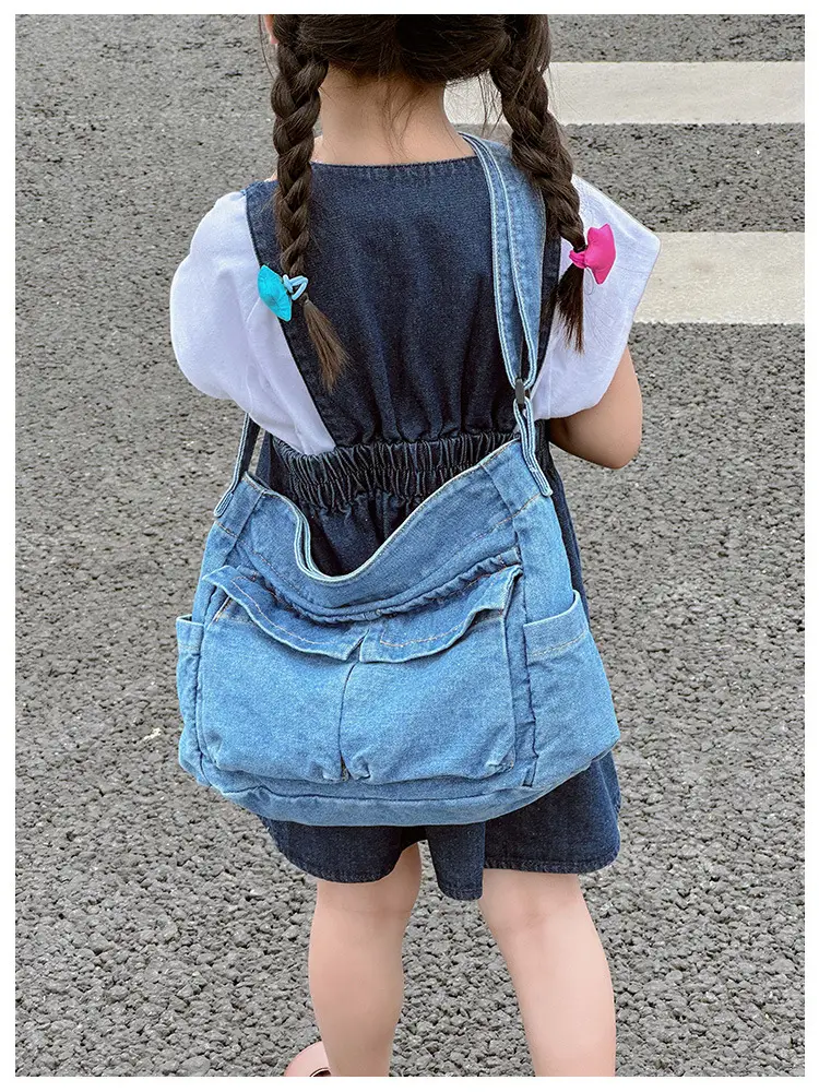Blue Korean Artistic Shoulder Bag for Girls — feature 16
